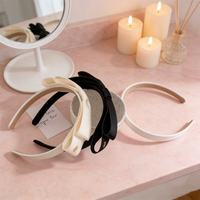 HUAHUA2026 NEW Minimalist Bow Effortlessly Chic Headband, Solid Color Vintage Design, Chic Hair Hoop for Girls & WomenHUAHUA