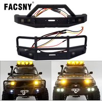 FMS FCX18 LC80 Simulation Front Bumper With LED Lights for 1/18 RC Rock Crawler Car FMS FCX18 Toyota Brushed Truck Modified Part