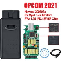 OPCOM Diagnostic Tool for Opel: OBD Scanner with Flash Firmware PIC18F458 FTDI CAN BUS, V1.99/1.70/1.95 Read Clear Fault Code