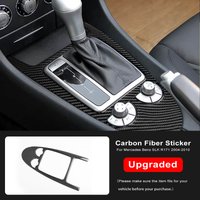 Soft Carbon Fiber Trim Sticker For Mercedes Benz SLK R171 2004 2005 2006 2007 2008 2009 2010 Car Central Control Gear Shift