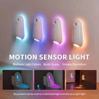ABS motion detection floor lamp, toilet lighting sensor lamp, rechargeable staircase/bathroom/bedroom lighting night light