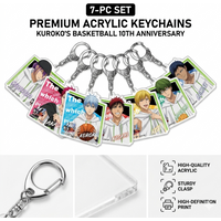 Kuroko Tetsuya Kagami Taiga Keychain 6cm Acrylic Anime Kuroko's Basketball Key Ring Cute Pendant Schoolbag Charm Chaveiro Gift
