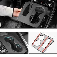 Hard-Shell Genuine Leather Panel Interior Protector Trims For new Audi Q5 2026 Model on Door Handles, Central Gears, Armrest Lid