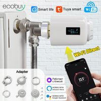 Tuya – vanne de radiateur thermostatique intelligente, Wifi TRV, tête de radiateur, Thermostat, régulateur de température Wifi, Alexa Google Home