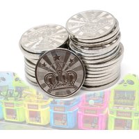 100pcs Stainless Steel 25mm Tokens Classic Crown Design For Coin Acceptor Arcade Game Crane Claw Vending Car Wash Machine