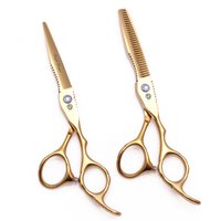 Professional Hairdressing Scissors 6" Japan Gold Stainless Hair Cutting Shears Thinning Shears Hair Scissors Dropshipping Z1011