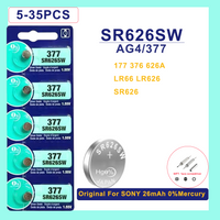 Original For SONY AG4 377 Button Batteries SR626SW SR626 177 376 626A LR66 Cell Coin Alkaline Battery For Watch Toys Clock