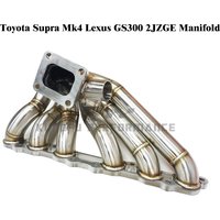 KUNGFU PERFORMANCE Stainless Steel 304 3mm Steam Pipe Top Mount 2JZ-GE 2JZ GE T4 Supra 2JZGE Turbo Manifold 1993-1997