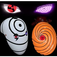 Hokage Mask Halloween Ninja Shining Writing Wheel Eye Uchiha Madara Wearing Earth White Mask Afei Manga Exhibition Prop Gift