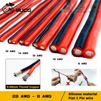 2 Pin Cable Black Red Double Silicone Wire Very Soft Insulate Electrical Wires 22awg 20awg 18awg 16awg 14awg 12awg 10awg 8awg image 4