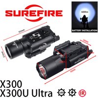 Surefire Light X300 X300U Ultra X300V X300V-IR X300UH-B XH15 XH35 for 20mm Rail Hanging Hunting Scout Flashlight 600 Lumens LED