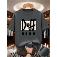 Summer Luxury Casual Brand Letter-Printed Short-Sleeved Men's Fashion Design Round-neck Half-Sleeve T-Shirt