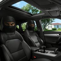 2pcs Mysterious Ninja Style Print Car Headrest Cover, Seat Cushion Pillow Protector, Cool Car Interior Decoration, Universal f