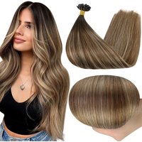 Full Shine-Extensions de cheveux en U ktNail, document de balayage, perles de colle KerBrian, cheveux humains précollés, machine Remy, 50g