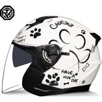 AliExpress orz Orz-705 Retro Half Helmet Men's and Women's Dual Lens Electric Bicycle Helmet Pedal Universal Coverage Helmet for All Seasons