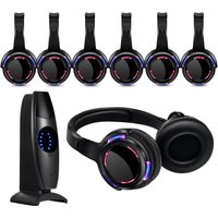 Silent Disco Wireless Headphones with LED Rechargeable Battery RF System for Silent Parties,Clubs,Meeting,Concert