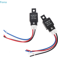 ✔Black 12V/24V 40A Car Automotive Relay 4 Pin SPST Contact Type For Strobe Lights Fog Lights Car Alarms And More