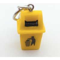 New Fashion trash can keychain car Epoxy Key chain Ring Mini Garbage classification Charms Pendant Keychain Holder