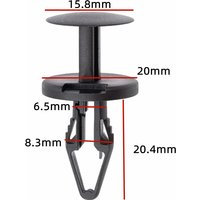 20Pcs For 8.5mm Hole OE: 11589290 Car Fender Flare Rocker Moulding Bumper Retainer Fastener Rivet Auto Trunk Fixed Buckle Clip