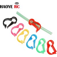 Haoye 10 Pcs Φ5 mm Plastic Fuel Line Clamp/Hose Clamp/Filler Pipe Lock/Oil Stop Valve Oil Tank Accessories For RC Model Planes
