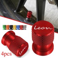 For Seat leon Car Accessories 2026 4Pcs Aluminum Car Wheel Tire Air Valve Caps Dust Cover Brand Logo