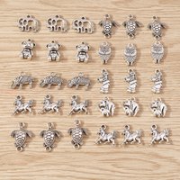 Tusember 20pcs Alloy Owl Bear Elephant Horse Charms Animal Pendants For Jewelry Necklace DIY Bracelet Earrings Accessories Craft