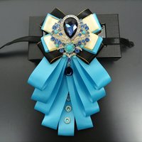 Luxury Rhinestone Bow Tie Men's Women's High-end Business Banquet Dress Shirt Accessories Jewelry Gifts Wedding Collar Flower