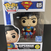 Funko Pop DC Comics Superman 615 Original Glow in The Dark Vinyl Figure Collectible Model Toy Desktop Decoration Gift for Fans