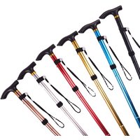 Outdoor Folding Trekking Pole Telescopic Walking Stick Travel Climbing Cane, Walking Stick Collapsible Walking Poles Hiking