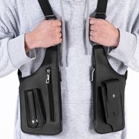 Multifunctional Outdoor Chest Bag Durable Leather Strap Sling Crossbody Bag Casual Sport Shoulder Waist Pack for Men