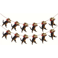 Christmas Cat Garland Banner Vintage Victorian Style Cat Banner Meowy Christmas Garland Cat Themed Christmas Decorations for