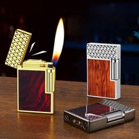 Hot Personalized Square Metal Langsheng Lighter Mini Unusual Butane Gas Lighter Cigarette Lighters Smoking Accessories