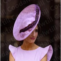 3-Layer Nice Sinamay Fascinators Wedding Women Hat Elegant Royal Ascot Fascinator Fancy Feather Pillbox Cap Ladies Kentucky Hats