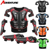 Kid's Motorcycle Armor Vest Protection Motocross Body Armor Jacket Protective Armors Riding Kneepads Moto Full Armor Children image 4