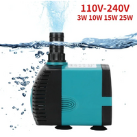 110V-240V Fish Tank Water Fountain Pump Filter 3W 10W 15W 25W Ultra-Quiet Submersible Fish Pond Aquarium Water Pump