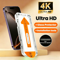 4Pcs Oleophobic Coating Dust Free Easy Installation Screen Protector For iPhone 15 14 11 13 12 17 Pro Max 15 16 Plus Glass
