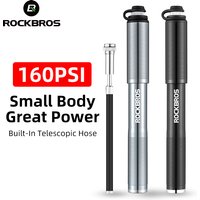 ROCKBROS Bike Pump Mini Portable 160 PIS High Pressure AV/FV MTB Road Bicycle Cycling Accessories