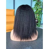 13x4 Transparent Lace Front Brazilian Human Hair Wig Sale Kinky Straight 180% Lace Frontal Yaki Human Hair Wigs Short Lace Wig
