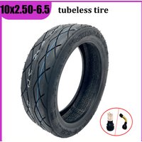 10x2.50-6.5 Tubeless Tire with Valve for 10 Inch Electric Scooter Front and Rear Wheels High-quality Vacuum Tyre