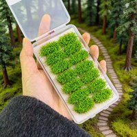 1box Micro Landscape Flower Clusters, Miniature Shrub and Flower Scene Model Ornaments, DIY Mini Small Flower Piles