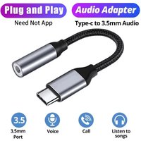 Type C Jack Audio Cable Earphone Wire Converter Type C To 3.5mm Aux Audio Adapter For iPhone 15 Pro Max Samsung Galaxy S24 S23