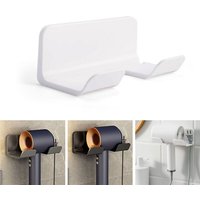 Hair Dryer Holder Wall Mounted Hair Straightener Dryer Hair Stand Bathroom Organizer Shelves Self Adhesive Plastic Storage Rack