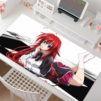 Anime H-High School DxD R-Rias Gremory Mouse Pad Anti Slip Rubber Edge Locked Thickened Laptop Gaming Desk Mat