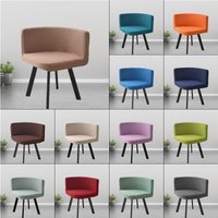 1PCS Triangle Chair Cover Solid Polar Fleece Curved Back Dining Chair Cover Low Back Seat Slipcover Office Hotel Home Decor