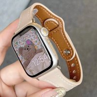Schlankes Lederarmband für Apple Watch Band Ultra 49 mm 8 41 mm 45 mm 7 SE 654321 44 mm Damen-Armbandschlaufe für iWatch-Serie 42 mm 40 mm