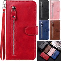A55 A15 A35 S24 Ultra S25 Plus Zipper Case for Samsung Galaxy A16 A06 A05S A25 A54 A53 A34 Cards Slot Stand Wallet Phone Cover