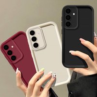 Luxury Candy Color Soft Case S26 S25 S24 S23 S22 Ultra Plus S21 FE A16 A53 A55 A56 A05S 5G 4G A52 Skin Feel Silicone Cover Funda
