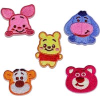 1-5Pcs Cartoon Disney Toy Story Pooh Winnie Bear Piglet Tigger Patches Embroidery Clothes Jeans Apparel Decoration Appliques