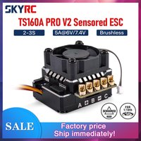 SKYRC 160A Brushless ESC 2-3S 5A@6V/7.4V TS160A PRO V2 Brushless Sensored ESC APP Program For RC 1/10 Touring Car Buggy Crawler