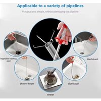 Household Spring Pipe Dredging Tools Drain Snake, Drain Cleaner Sticks Clog Remover Cleaning for KitchenBending sink tool